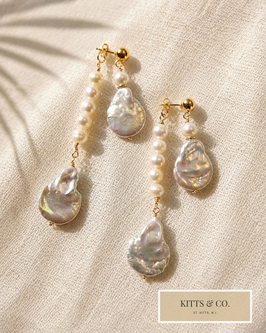 Pearl Double Drop earrings
